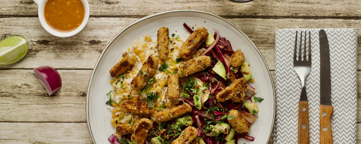Kit de receta Barras de tofu con costra de semillas